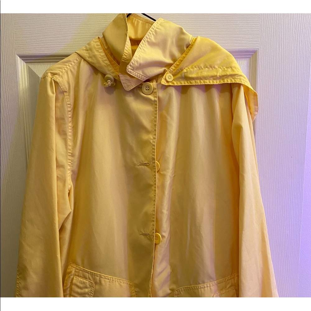 yellow rain jacket